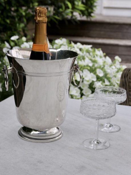 French silver plated Ring handled champagne bucket