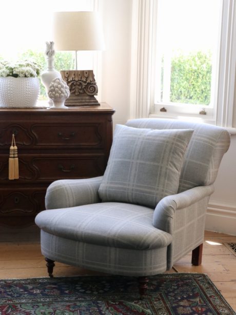 Pair of Howard & Sons style armchairs