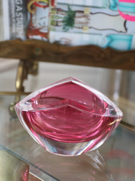 Val St Lambert crystal ashtray or paperweight