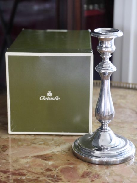 A Christofle Albi silver plated candlestick