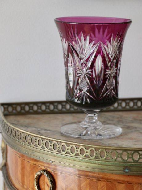 Val St Lambert pedestal vase
