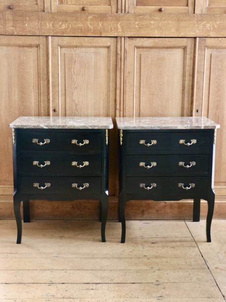 A pair of Louis XVI style bedside tables c.1940