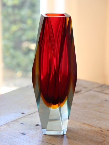 Murano Sommerso vase by Flavio Poli