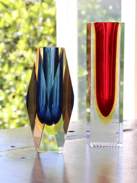 2 Murano Sommerso vases from the 1970s