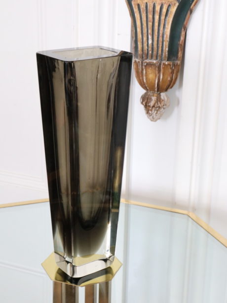 Smoked charcoal Murano Vase c.1970