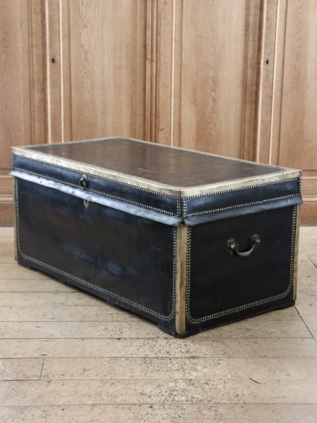 Antique English campaign military chest