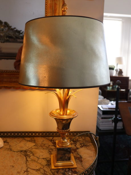 French Hollywood Regency wheat sheaf lamp