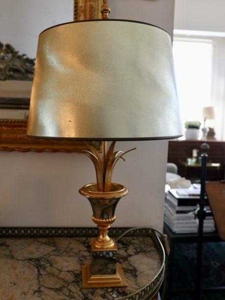 French Hollywood Regency wheat sheaf lamp
