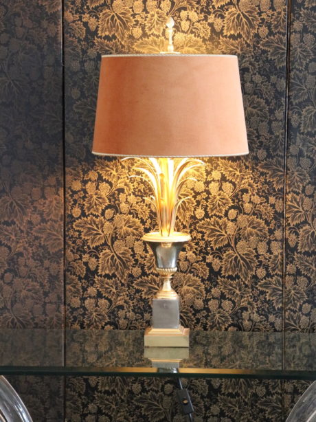 A French wheat sheaf table lamp c.1970