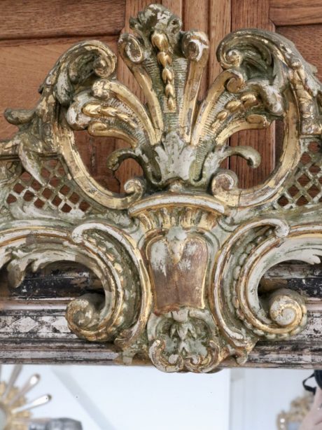 Napoleon III silver leaf and gilt mirror c.1890