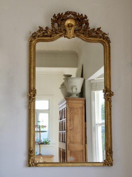 Antique French Louis XV gilt mirror c.1870