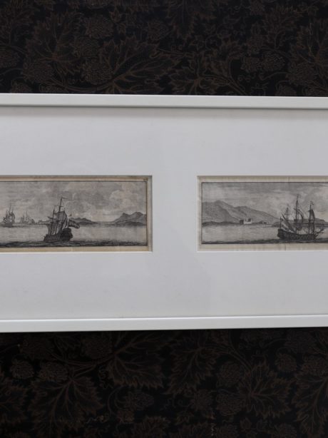 19th century pair of framed lithographs