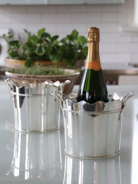 Pair of Georgian Sheffield plate champagne buckets
