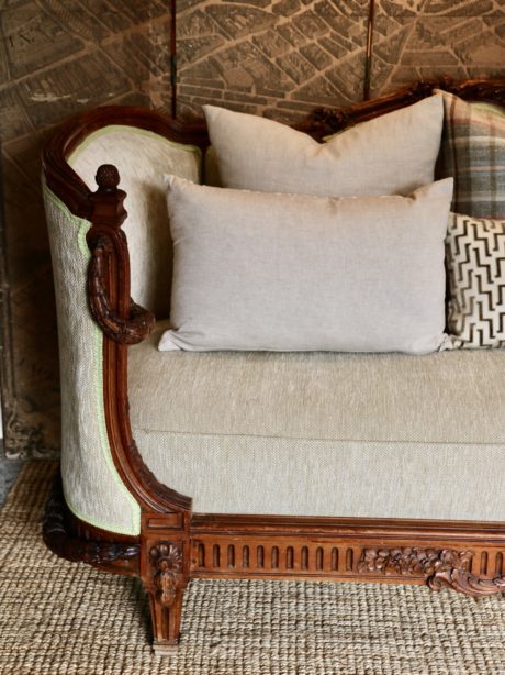 Spectacular mahogany Louis XVI style sofa