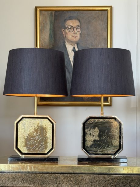 Belgian Brutalist limited edition table lamps by Georges Mathias