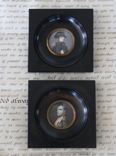 A pair of Napoleon Bonaparte miniatures