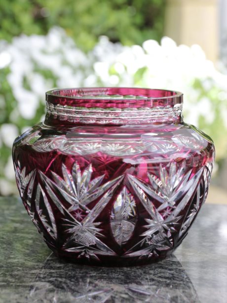 Antique Val Saint Lambert Pique-Fleurs Crystal Vase