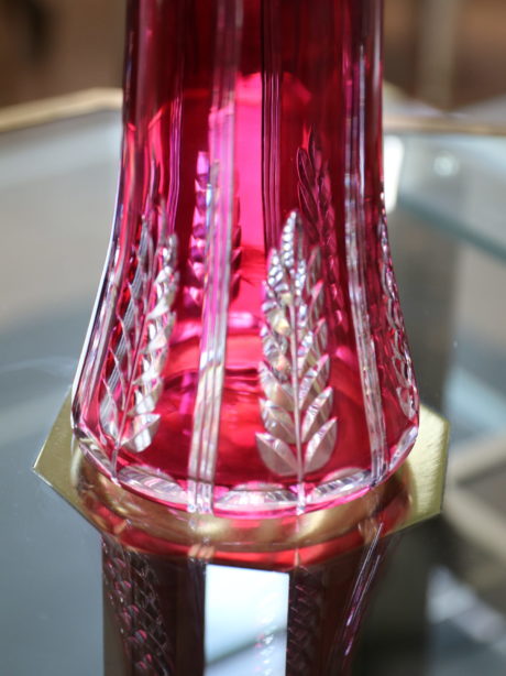 Rare Val Saint Lambert crystal vase by Joseph Simon