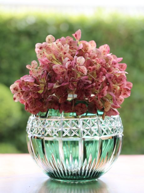 Rare Val St Lambert emerald cut to clear crystal vase