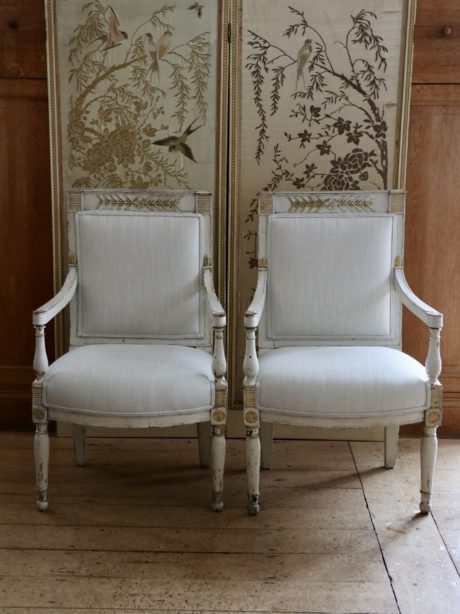 Pair of French Empire chairs c.1810