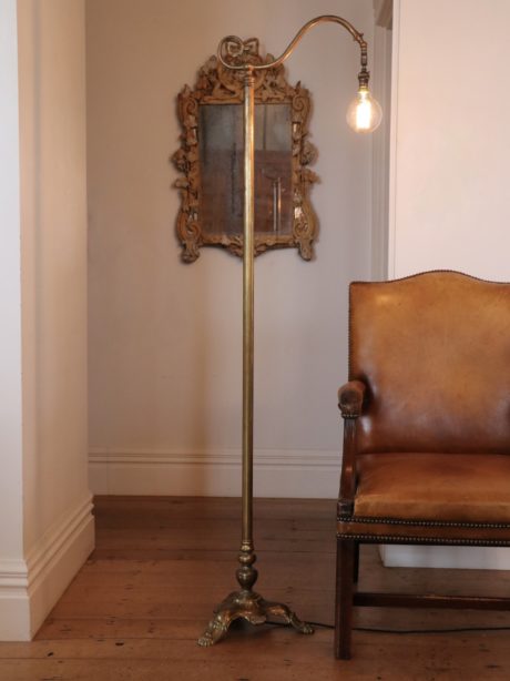 20th century library club standing lamps