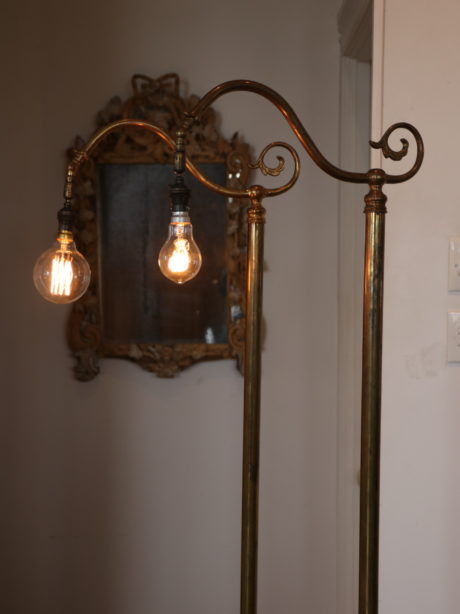 20th century library club standing lamps