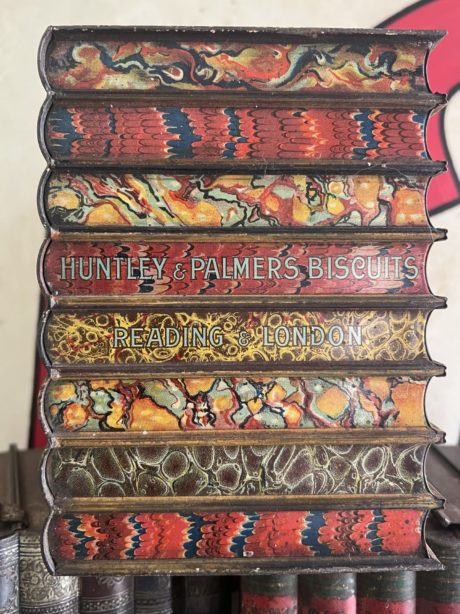 A collection of Huntley and Palmer biscuit tins