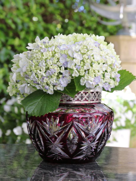 Antique Val Saint Lambert Pique-Fleurs Crystal Vase