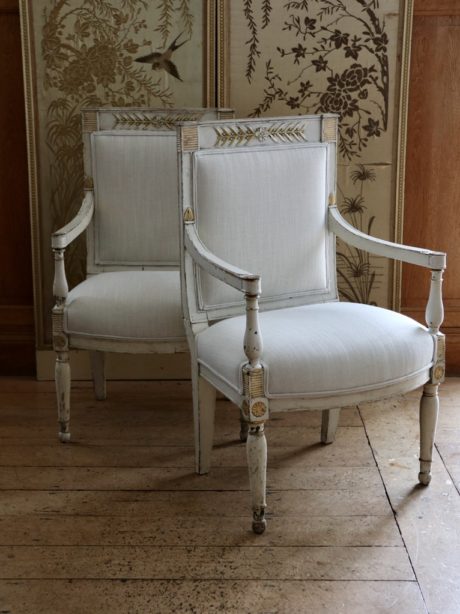 Pair of French Empire chairs c.1810