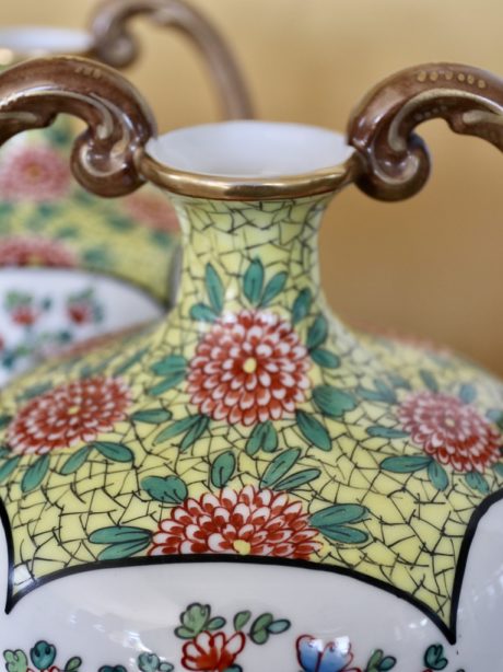 Limoges Porcelain Amphora-shaped vases c.1920