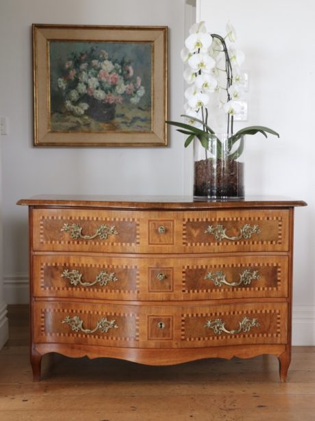 Late 18th century marquetry fruitwood commode