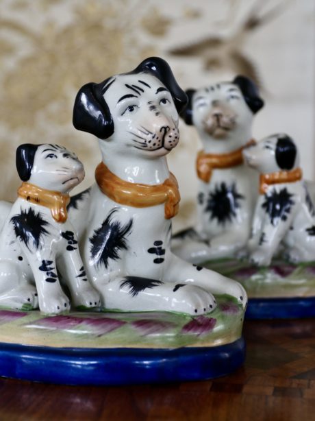 19th century Staffordshire dog figurines