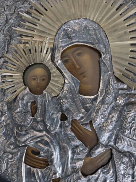19th Century Russian Icon, Madonna of the Three Hands