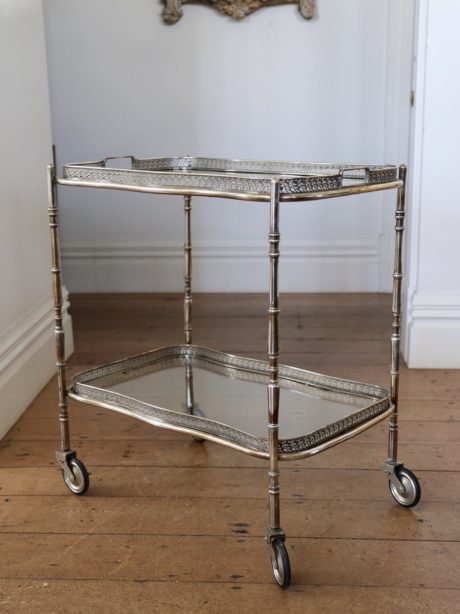 Silver plate drinks trolley c.1920