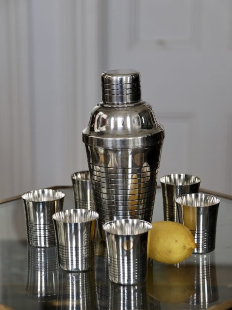 Art Deco silver plated shaker set