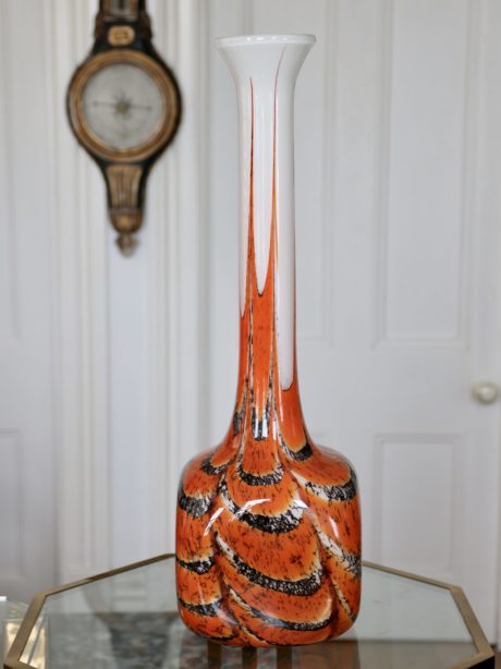 Opaline multicolour vase Vetreria Barbieri