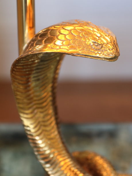 Iconic Brass Cobra table lamp by Maison Jansen