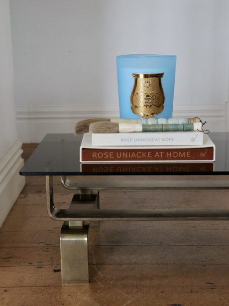 Mid-Century Modern Brass & Glass Coffee Table