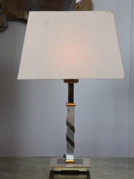 Brass and Chrome Table Lamp by Willy Rizzo c.1970