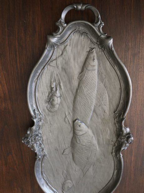 German Orivit Art nouveau pewter platter