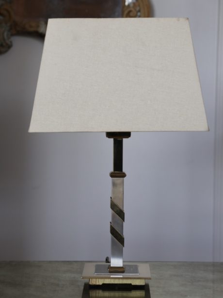 Brass and Chrome Table Lamp by Willy Rizzo c.1970