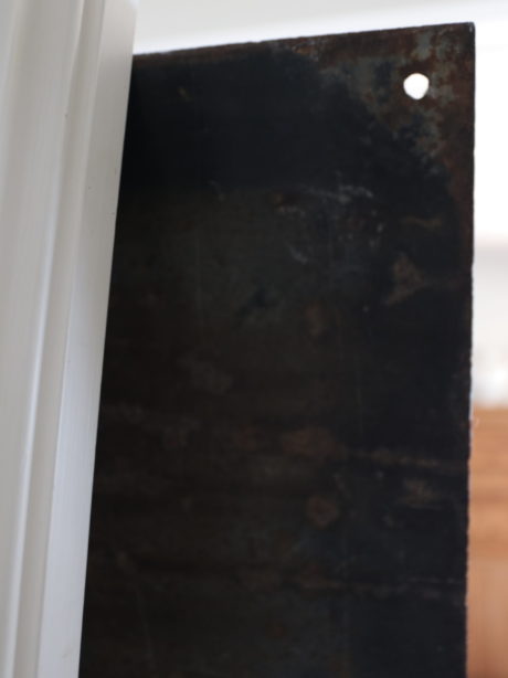 Mid-century French enamelled crossing sign