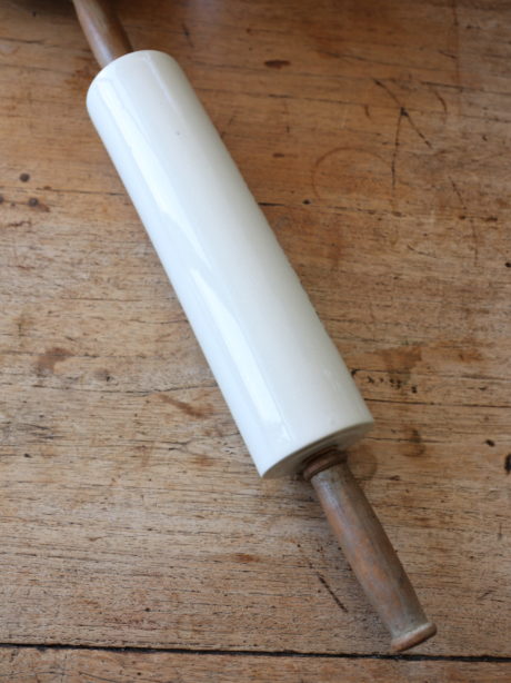 Antique ironstone rolling pin advertising memorabilia