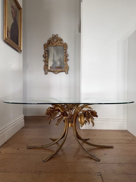Vintage Hans Kögl brass coffee table 1970