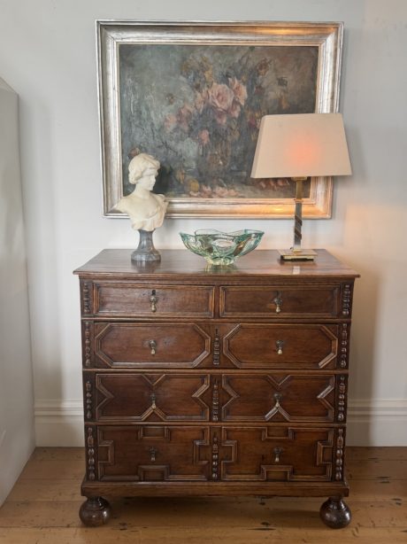 Antique Jacobean style English Oak Chest