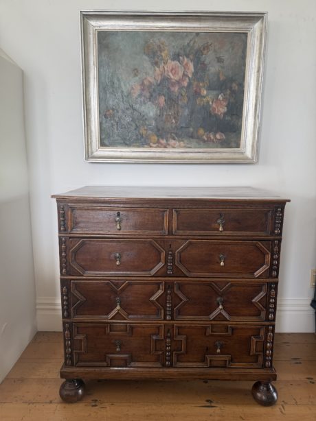Antique Jacobean style English Oak Chest