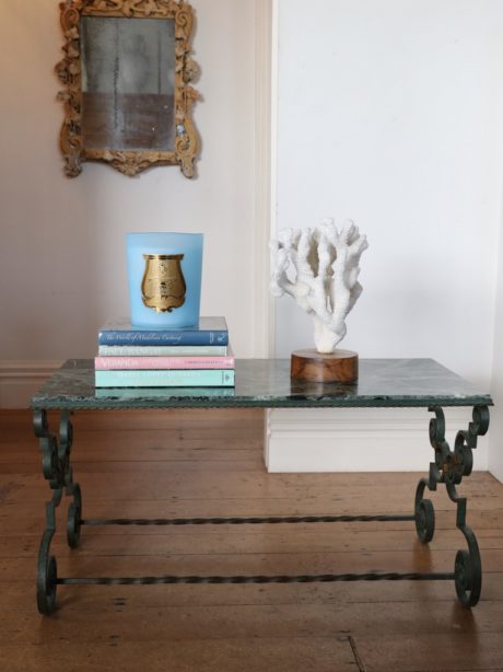 French mid-century marble coffee or side table