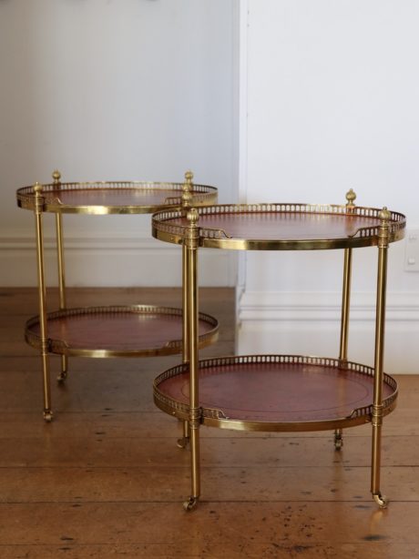 A pair of two-Tier Brass Étagères