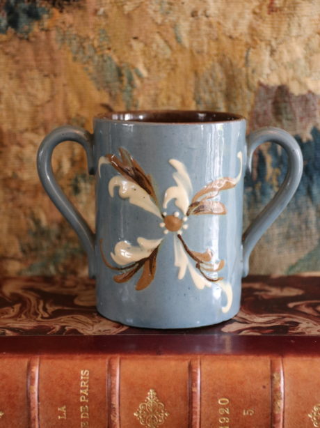 Antique Victorian Torquay ware loving cup 