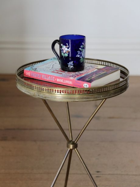 English mid century Brass Tripod Tray Table